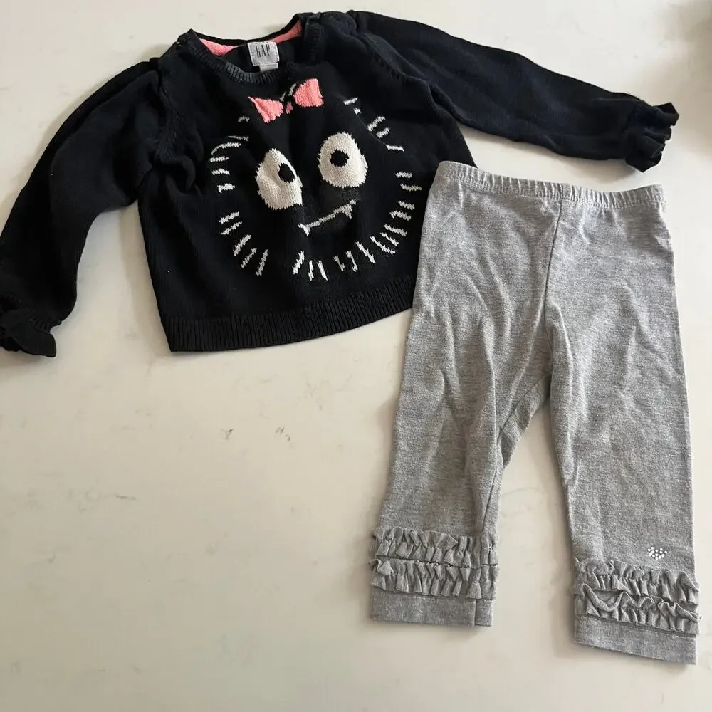 Girls Fall Winter Bundle 6-9M Zara Gap H&M Cozy Baby Outfits Mixed Lot